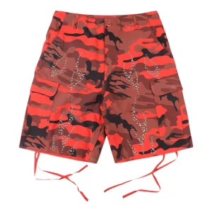 Hellstar Studios Capsule 11 Camo Cargo Shorts Red