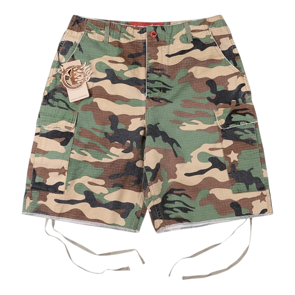 Hellstar Studios Capsule 11 Camo Cargo Shorts Green