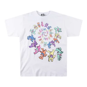 Hellstar Studios Dancing Spiral Bear Graphic T-shirt