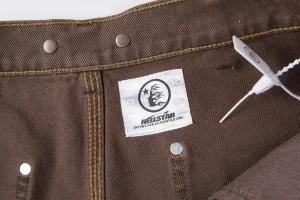 Hellstar Studios Denim Flame Pattern Washed Shorts1