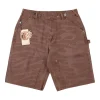 Hellstar Studios Denim Flame Pattern Washed Shorts