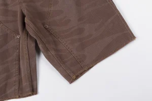 Hellstar Studios Denim Flame Pattern Washed Shorts11