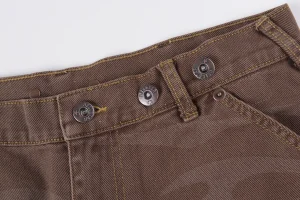 Hellstar Studios Denim Flame Pattern Washed Shorts12