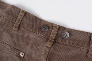 Hellstar Studios Denim Flame Pattern Washed Shorts4