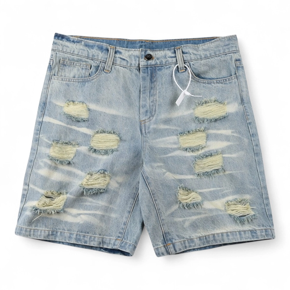Hellstar Studios Distressed Denim Shorts
