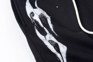 Hellstar Studios Ghost Flame Graphic Washed Shorts2