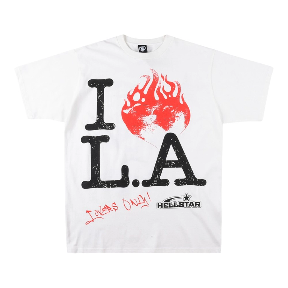 Hellstar Studios I Love L.A. Graphic T-shirt White
