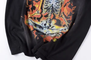 Hellstar Studios Inner Peace Skeleton Flame T-shirt11