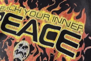 Hellstar Studios Inner Peace Skeleton Flame T-shirt6