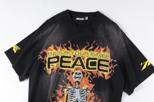 Hellstar Studios Inner Peace Skeleton Flame T-shirt8