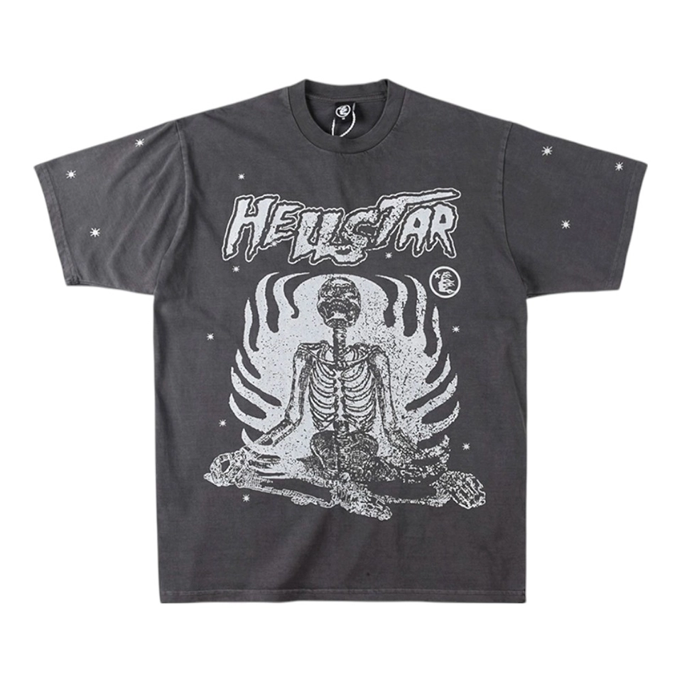 Hellstar Studios Inner Peace Skeleton Graphic T-shirt