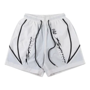 Hellstar Studios Path to Paradise Flame Logo Shorts White