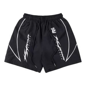 Hellstar Studios Path to Paradise Flame Logo Shorts Black
