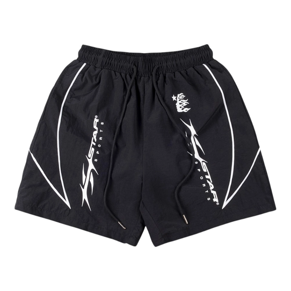 Hellstar Studios Path to Paradise Flame Logo Shorts Black