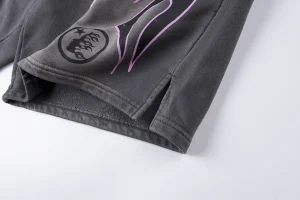 Hellstar Studios Pink Flame Washed Shorts2