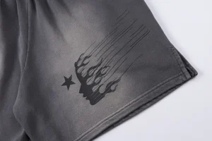 Hellstar Studios Pink Flame Washed Shorts3