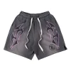 Hellstar Studios Pink Flame Washed Shorts