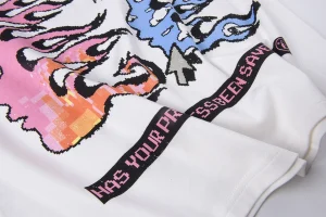 Hellstar Studios Pixel Flame Face Graphic T-shirt8