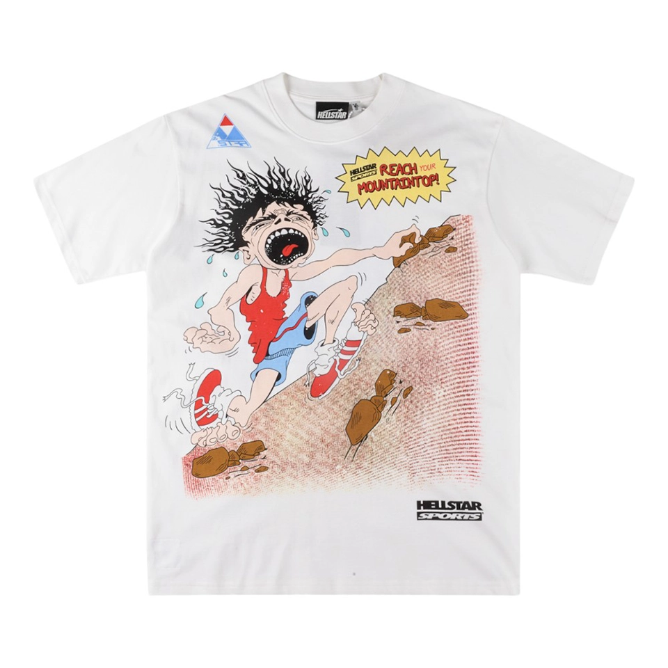Hellstar Studios Screaming Kid Cartoon Print Casual T-shirt