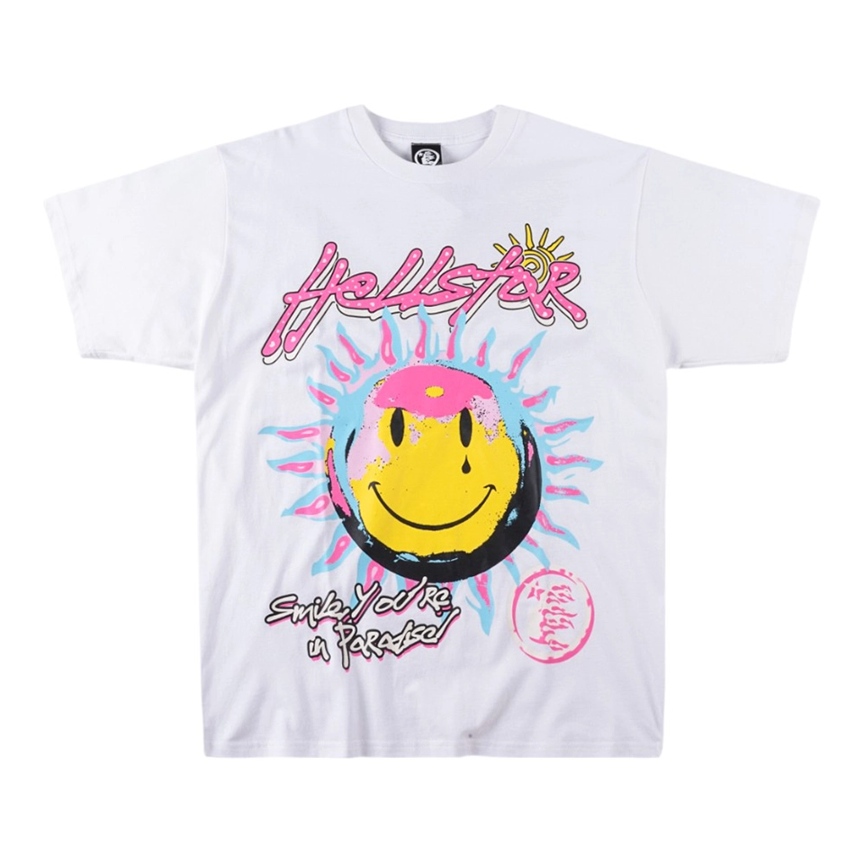 Hellstar Studios Smiley Sun Graphic T-shirt White