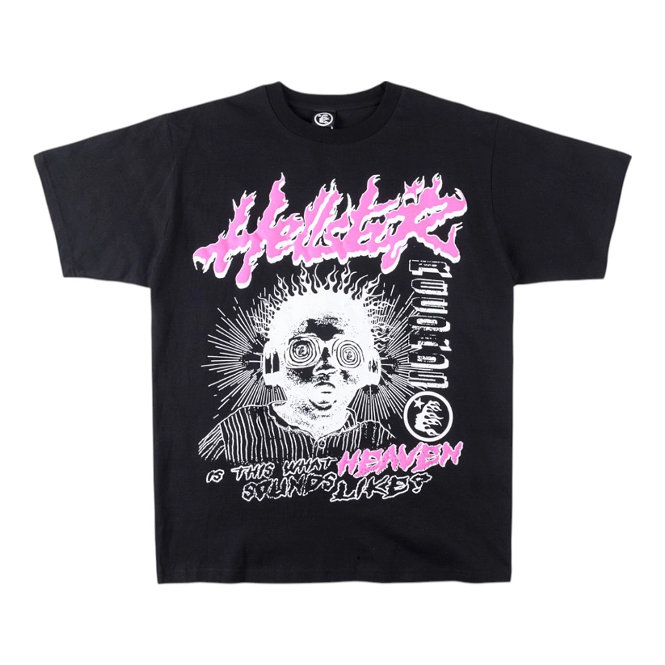 Hellstar Studios “Sounds Like Heaven” Pink Letter Graphic T-shirt