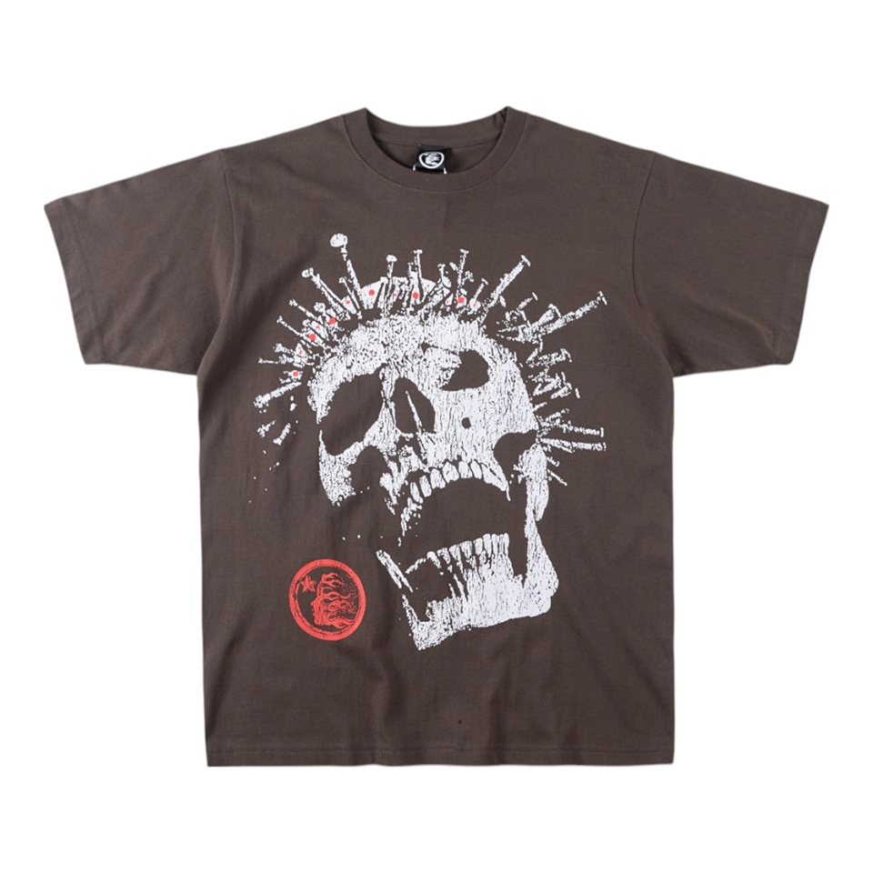 Hellstar Studios Spiked Skull Graphic T-shirt