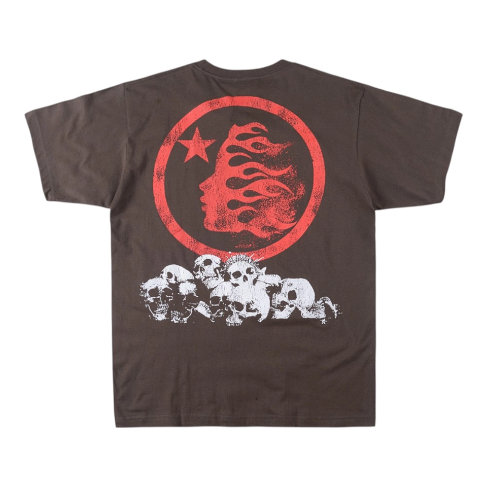 Hellstar Studios Spiked Skull Graphic T-shirt