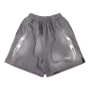 Hellstar Studios Washed Flame Graphic Sports Shorts