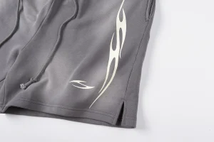 Hellstar Studios Washed Flame Graphic Sports Shorts7