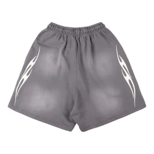 Hellstar Studios Washed Flame Graphic Sports Shorts