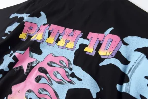 Hellstar University Graffiti Flame Print T-shirt1