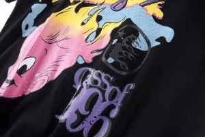 Hellstar University Graffiti Flame Print T-shirt12