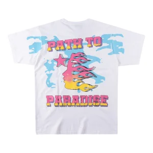 Hellstar University Graffiti Flame Print T-shirt White