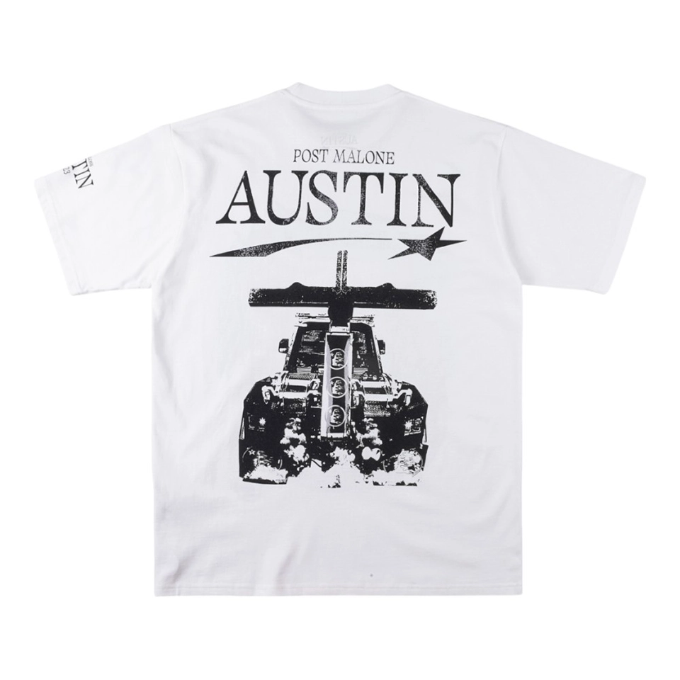 Hellstar x Post Malone Austin Flame Truck Graphic T-shirt