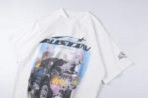 Hellstar x Post Malone Austin Flame Truck Graphic T-shirt8