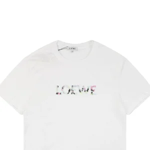 L Gradient Letter Embroidery T-shirt