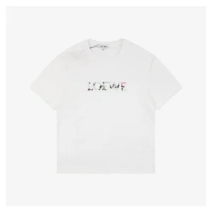 L Gradient Letter Embroidery T-shirt