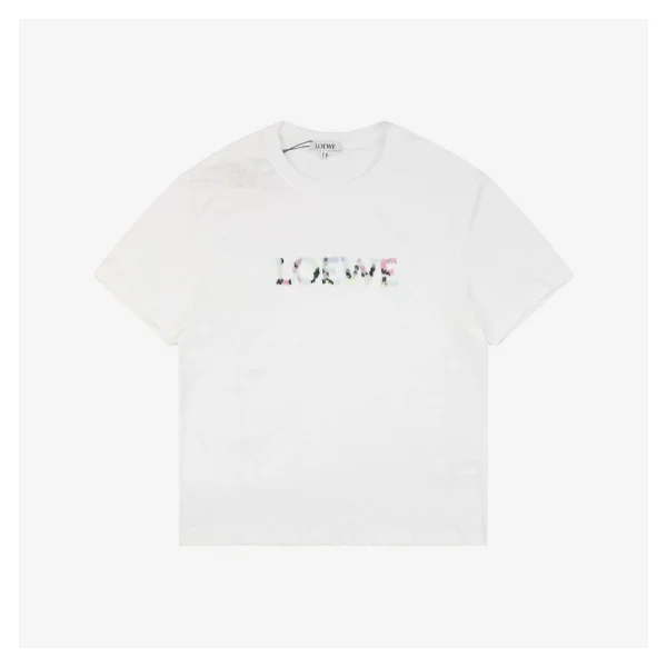 L Gradient Letter Embroidery T-shirt