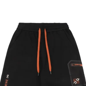 L On Collaboration Floral Emblem Silicone Logo Shorts Black