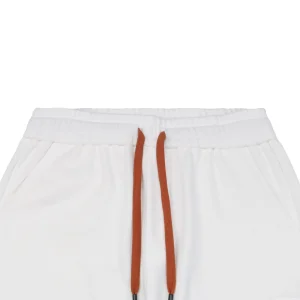 L On Collaboration Floral Emblem Silicone Logo Shorts White