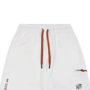 L On Collaboration Floral Emblem Silicone Logo Shorts White