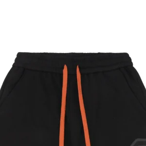 L On Collaboration Floral Emblem Silicone Logo Shorts Black