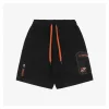 L On Collaboration Floral Emblem Silicone Logo Shorts (Black/White)