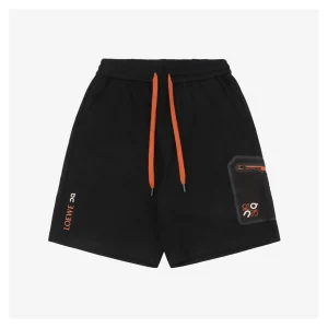 L On Collaboration Floral Emblem Silicone Logo Shorts Black