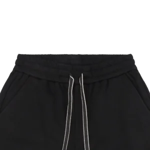L Silicone Anagram Terry Logo Shorts Black