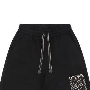 L Silicone Anagram Terry Logo Shorts Black