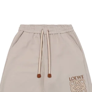 L Silicone Anagram Terry Logo Shorts Beige