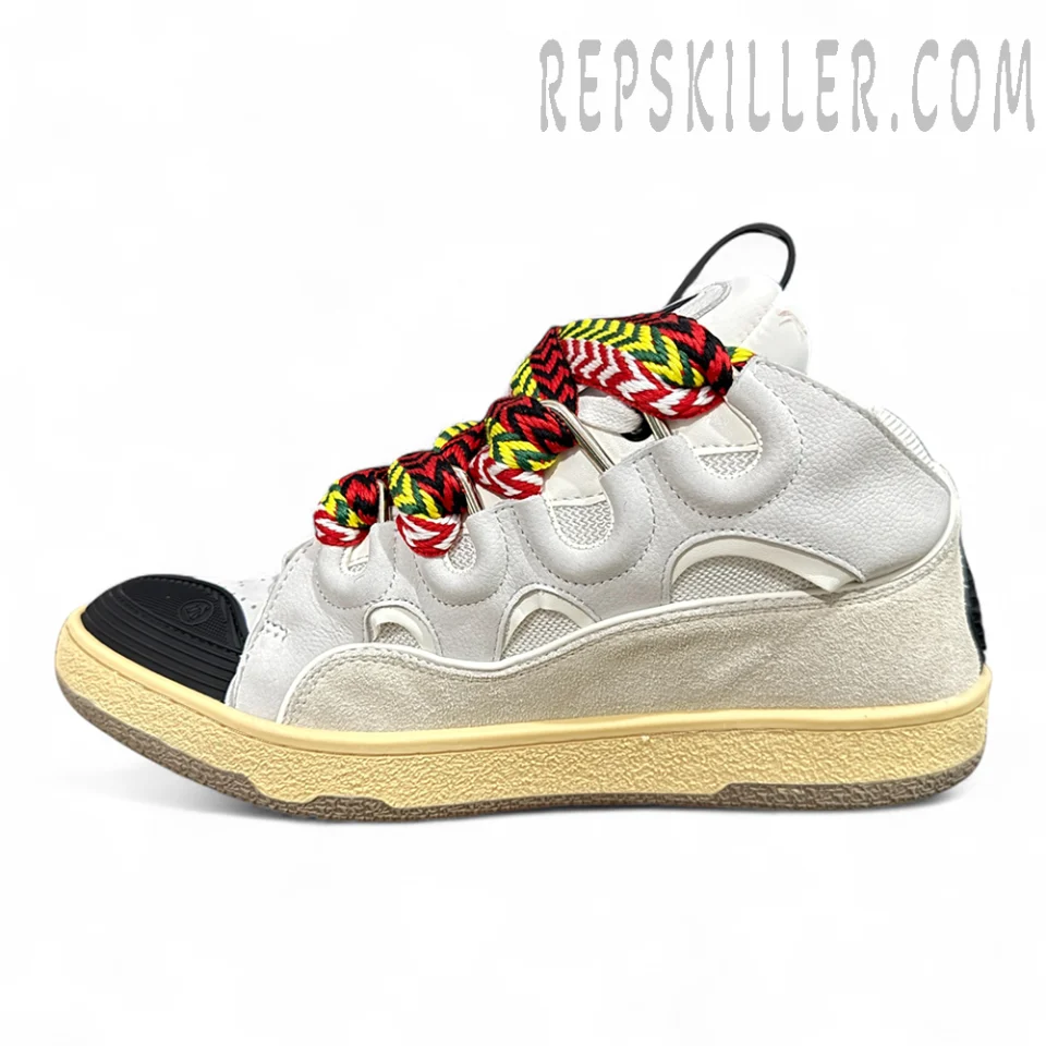 Lanvin Curb Sneakers ‘White Multi Lace’