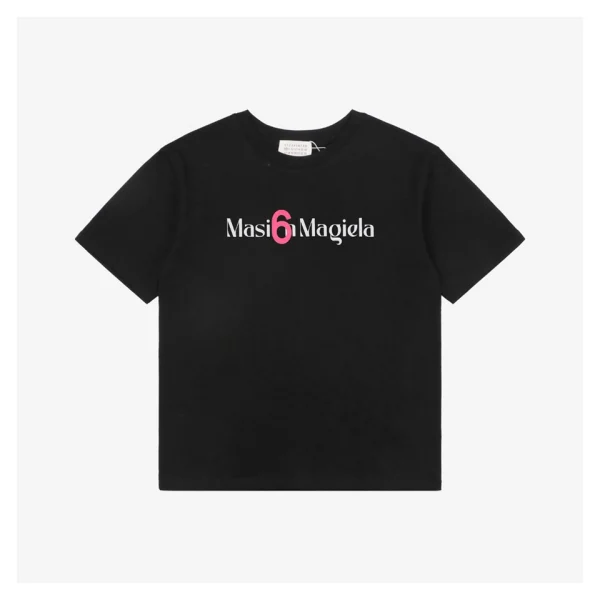 Maison Margiela Calendar Number Pink 6 Print T-shirt