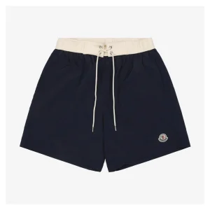 Mxxcler Patch Logo Contrast Waistband Shorts